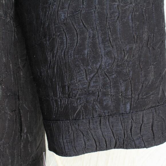 Allison Daley Black Button Front Blouse 8 - Picture 5 of 12